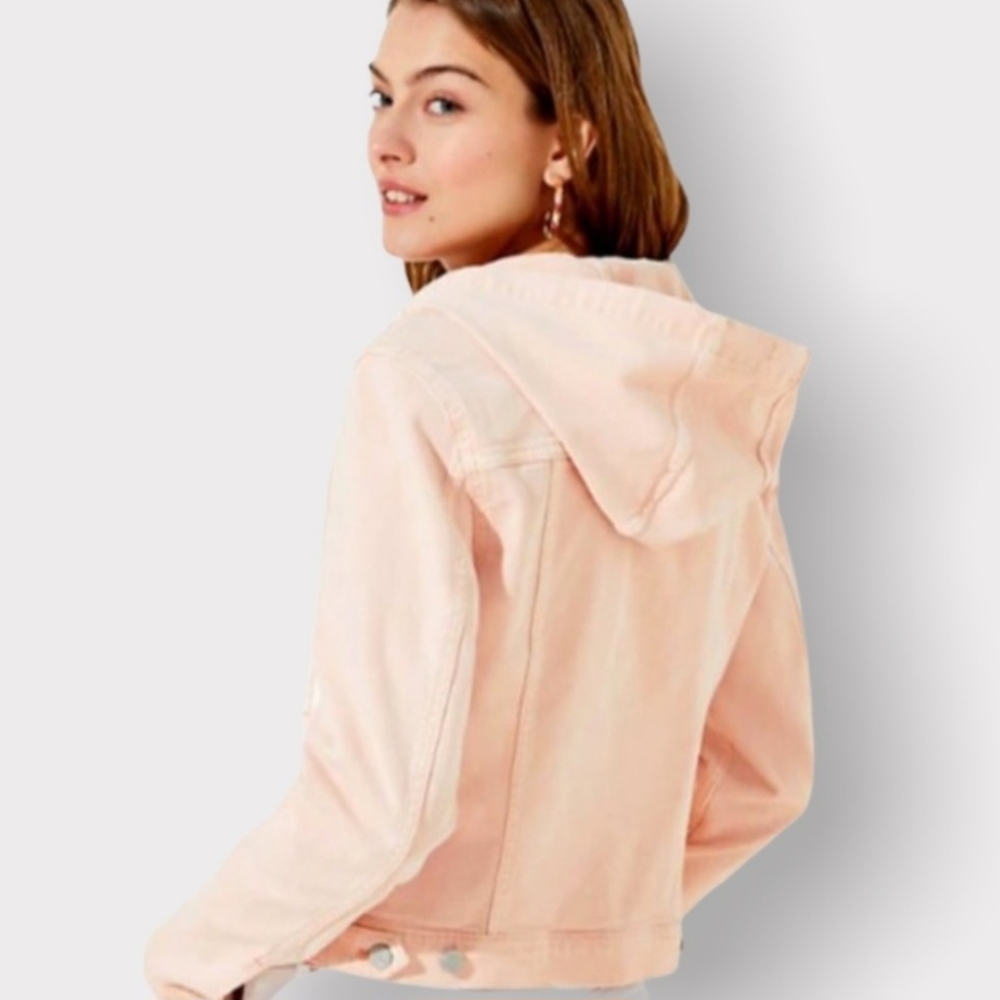Ann Taylor LOFT Pink Demin Jacket - Picture 2 of 7